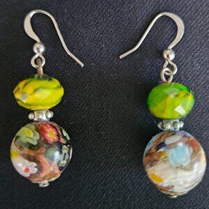 Handcrafted Murano Glass, Czech Glass Earrings